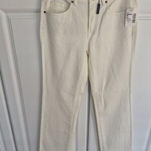 Elie Tahari New With Tags Cream Flare Jeans Size 4